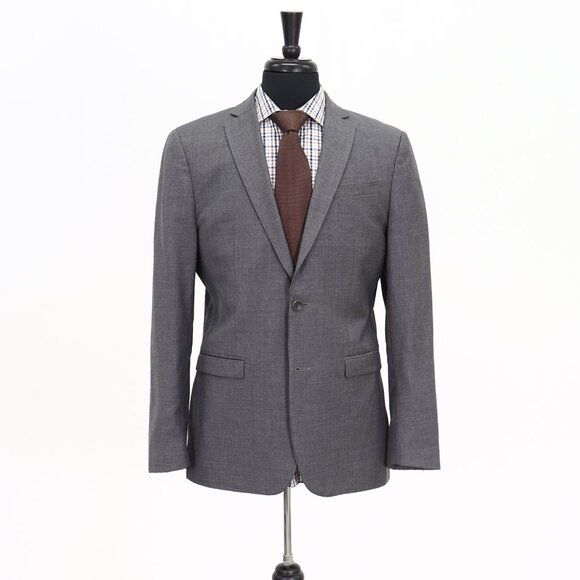 Joseph Abboud 42R Gray Solid 2-Button Sport Coat Blazer Jacket G173 - Picture 1 of 11